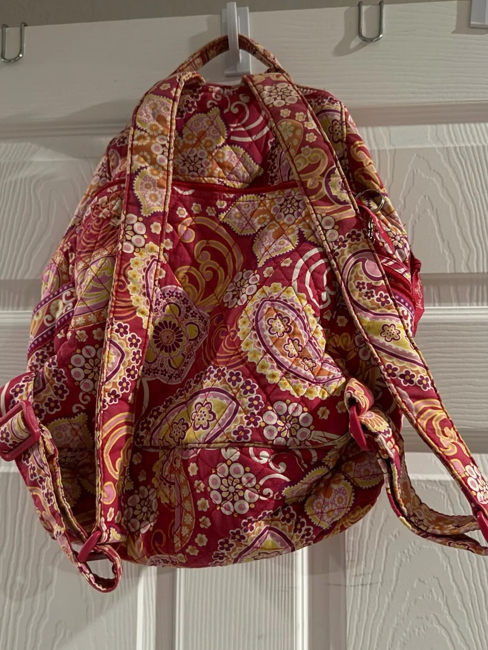 Vera Bradley Quilted Floral Pattern Women's Backpack - Pink